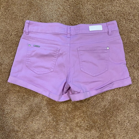 Low Rise Purple Jean Shorts - Picture 2 of 8